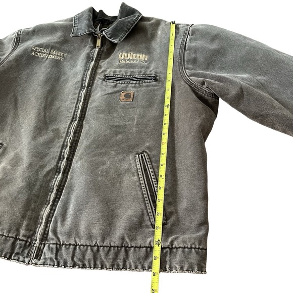 VTG Carhartt Mens Detroit Blanket Lined Canvas Jacket Size XLT Distressed‎ J97 - Picture 15 of 16